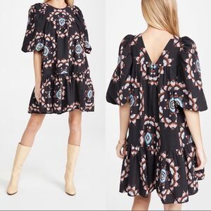 Sea New York Lindstrom dress quilt print with puff sleeves